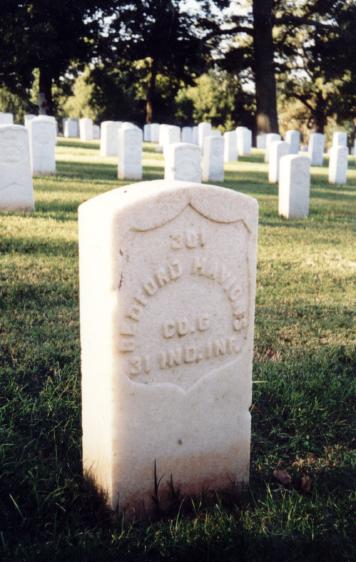 Bedford Hovious' tombstone.