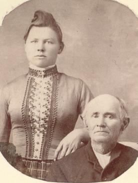 Emma Hovious and her father, Peter Hovious, ca. 1885