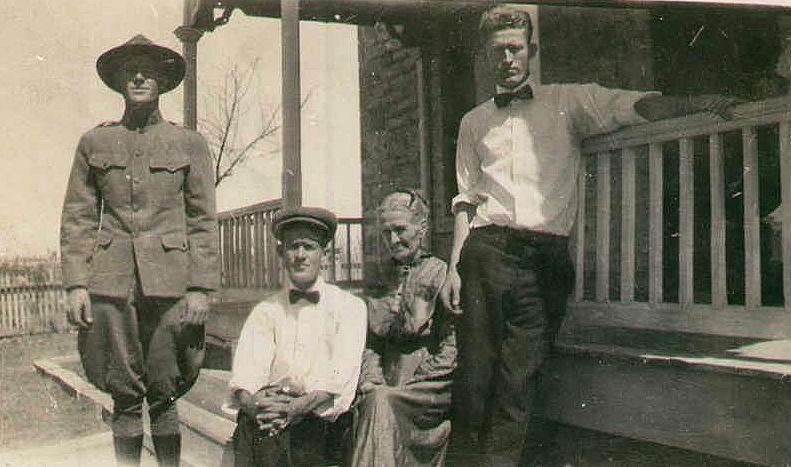 Kate Hovious Owens and three children, ca. 1918