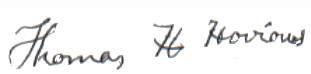 Thomas H. Hovious' signature, 1849.