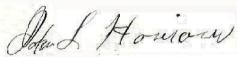 John L. Hovious' signature